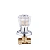Brass Angle - Type Regulating Valve with Clear Crystal Knob (Chrome - Plated Base, Female Thread)